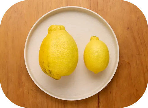 不揃いレモン