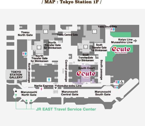 MAP : Tokyo Station 1F